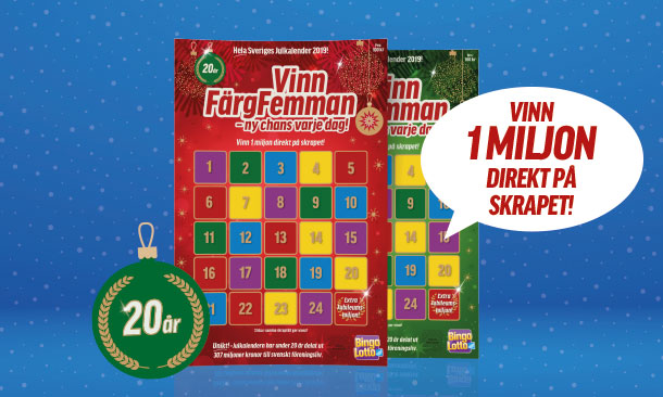 BingoLottos Julkalender Fyller 20 Härliga år | BingoLotto